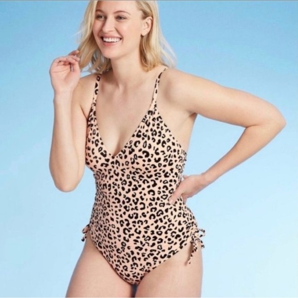 Shade & Shore Other - Shade & Shore Leopard animal Print one piece Swimsuit Size XL